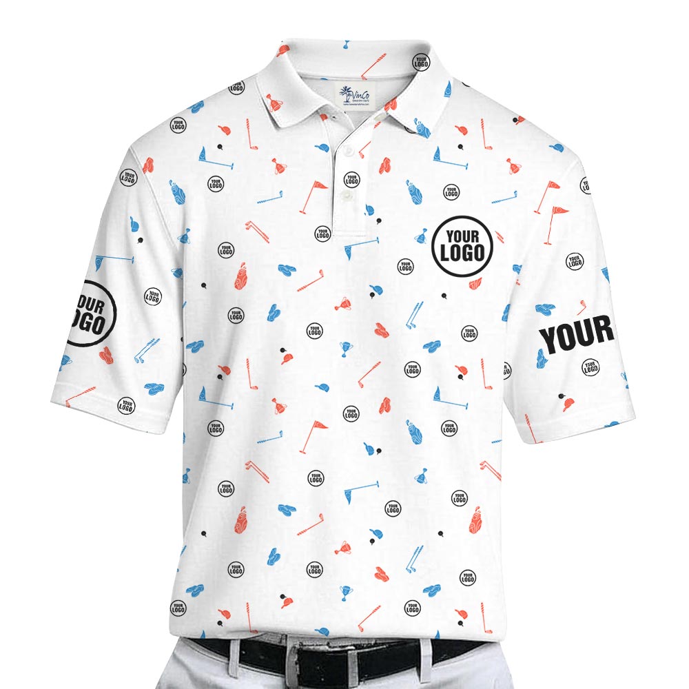 Custom Golf Logo And Team Name Polo Shirt Bulk Order