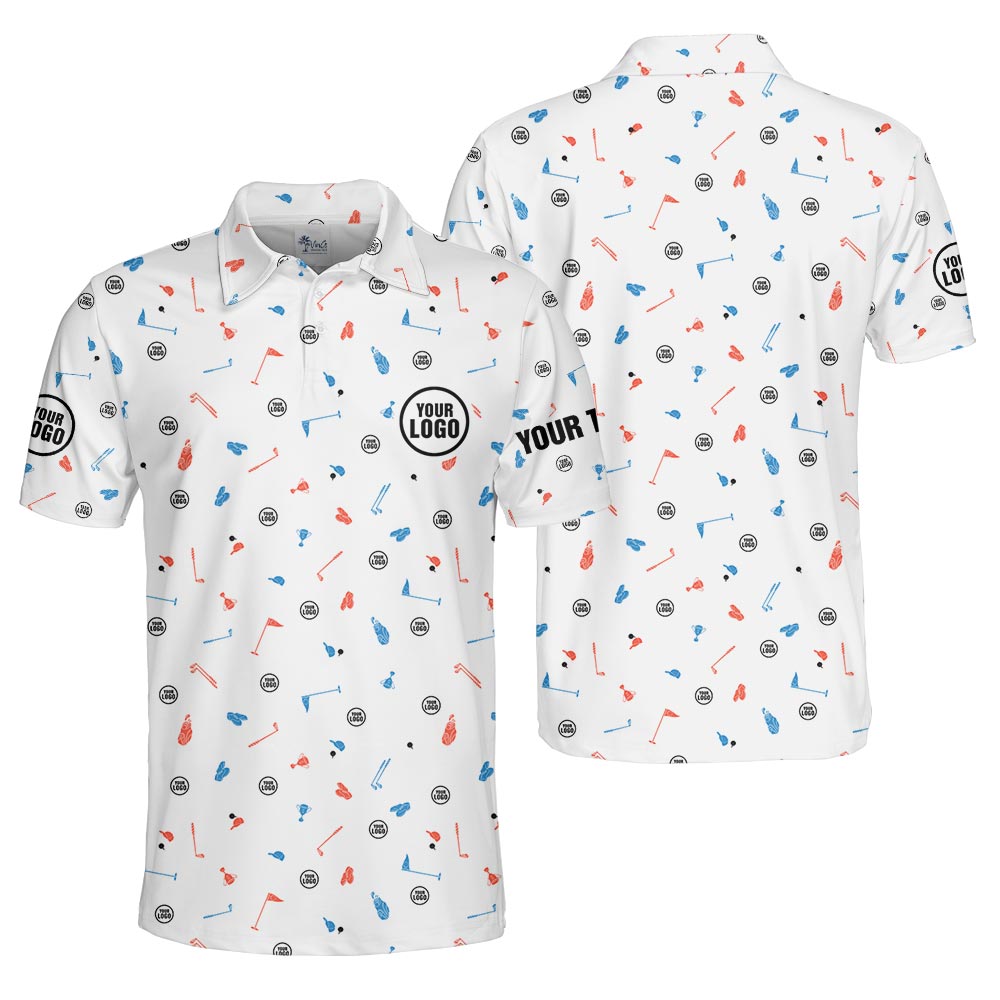 Custom Golf Logo And Team Name Polo Shirt Bulk Order