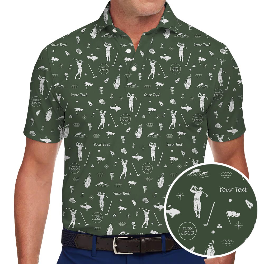 Custom Golf Polo Shirt With Small Logo And Text - variant image 1