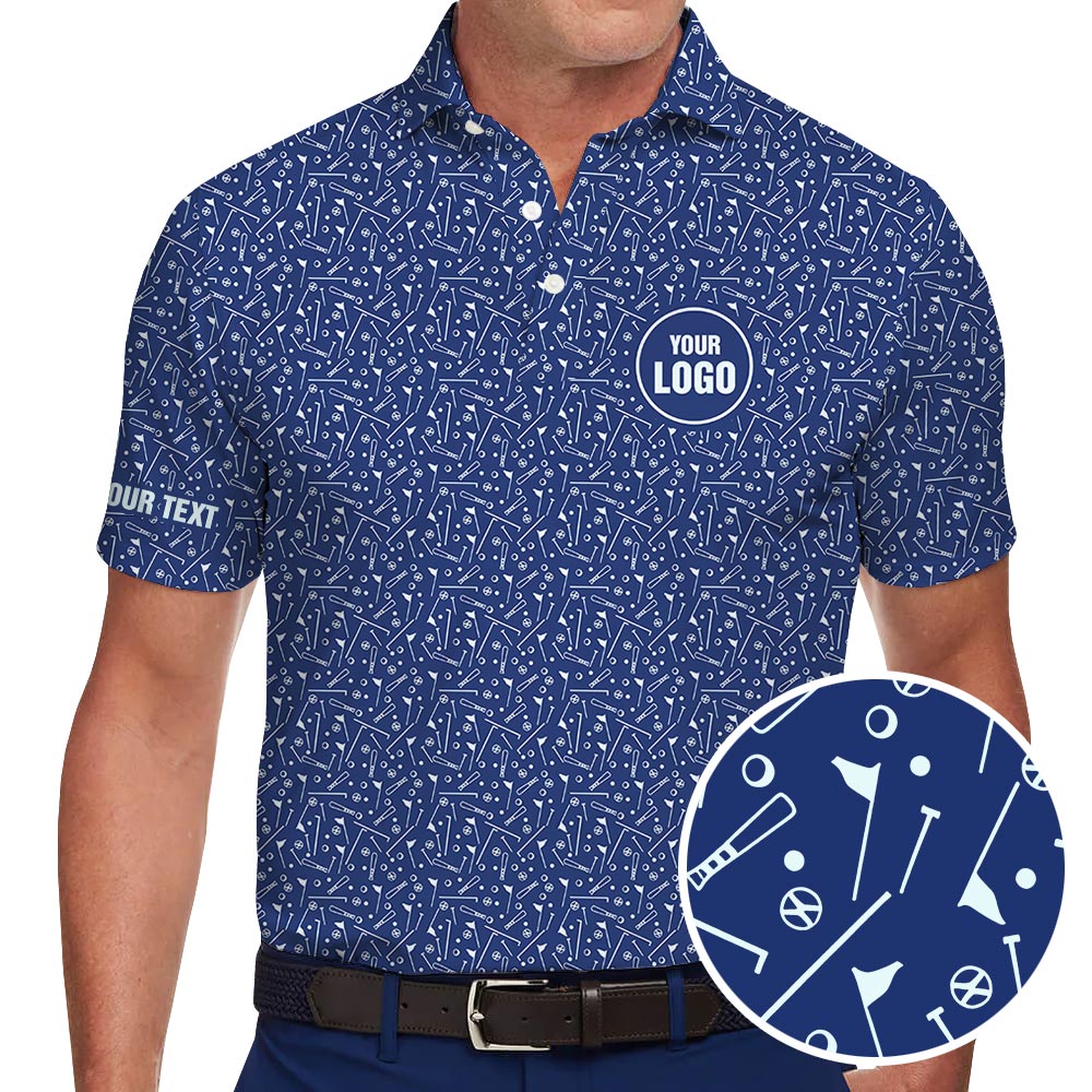 Personalized Golf Logo Polo Shirt For Team Navy - variant image 1