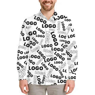 Custom Logo Men's Business Long Sleeve Pocket Shirt