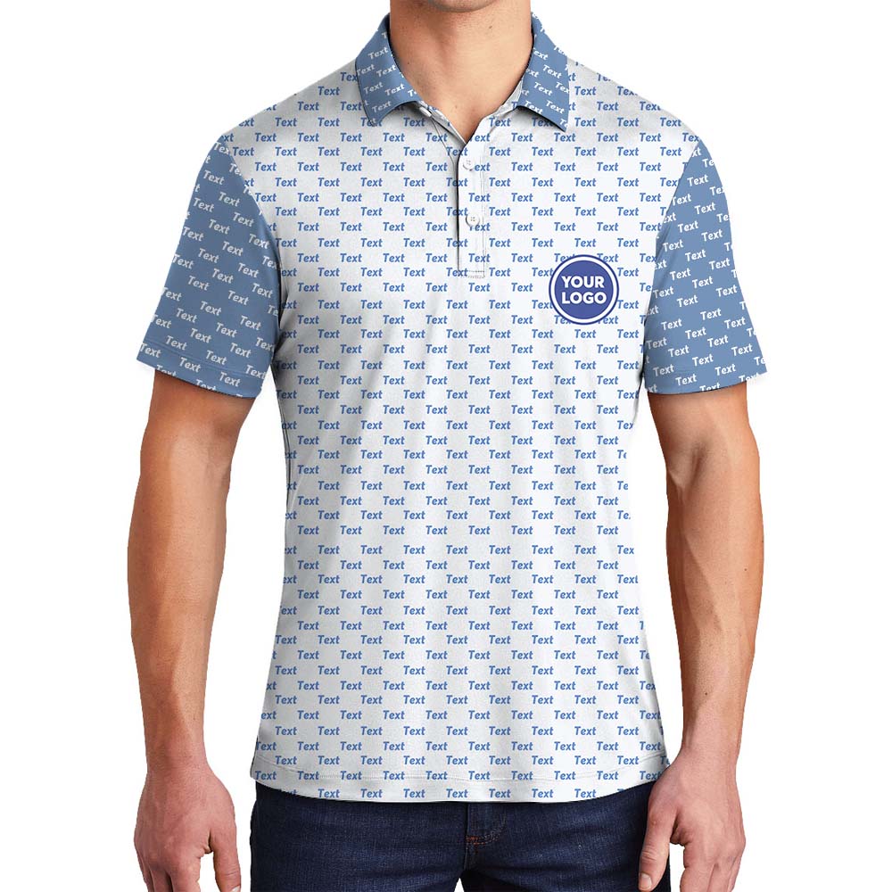 Custom Logo Color Block Polo Shirt With Preview - variant image 1