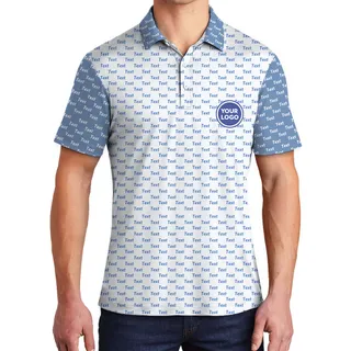 Custom Logo Color Block Polo Shirt With Preview