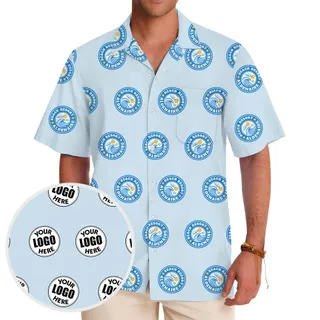 Customized Logo Button Up Shirt With Preview