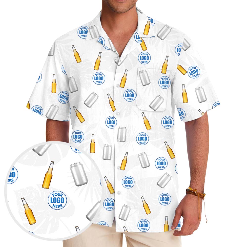 Custom Logo Beer Theme Hawaiian Shirt With Preview - variant image 1