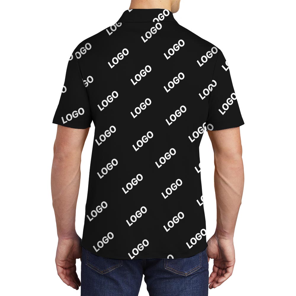 Bulk Order Custom Logo All Over Print Polo Shirt For Team