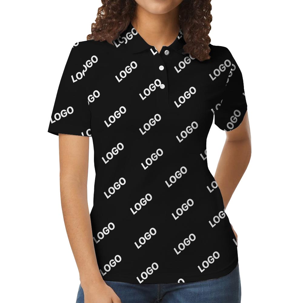 Bulk Order Custom Logo All Over Print Polo Shirt For Team