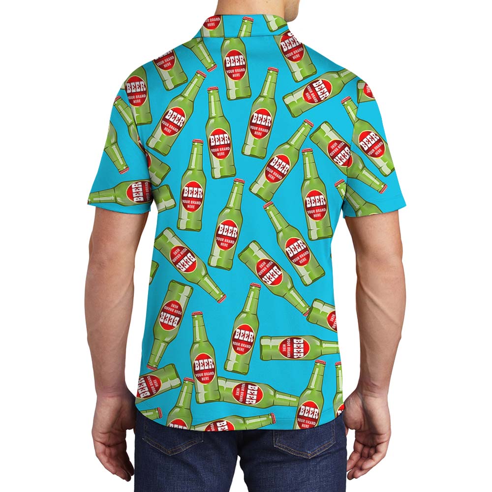 Beer Inspired Collared Polo Shirt With Custom Logo
