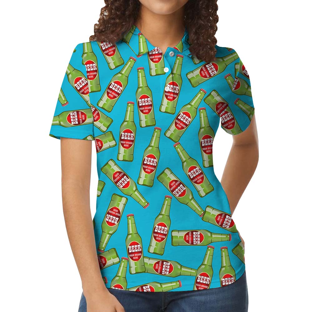 Beer Inspired Collared Polo Shirt With Custom Logo