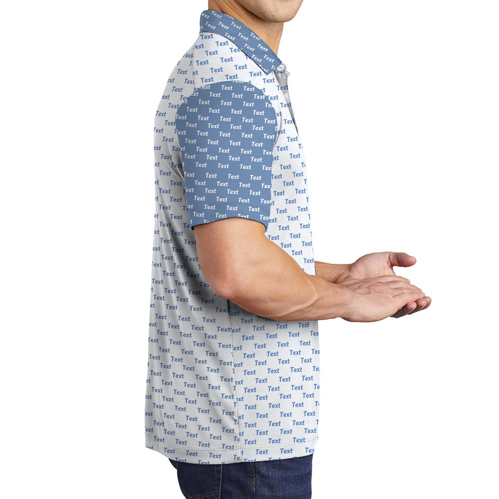 Custom Logo Color Block Polo Shirt With Preview