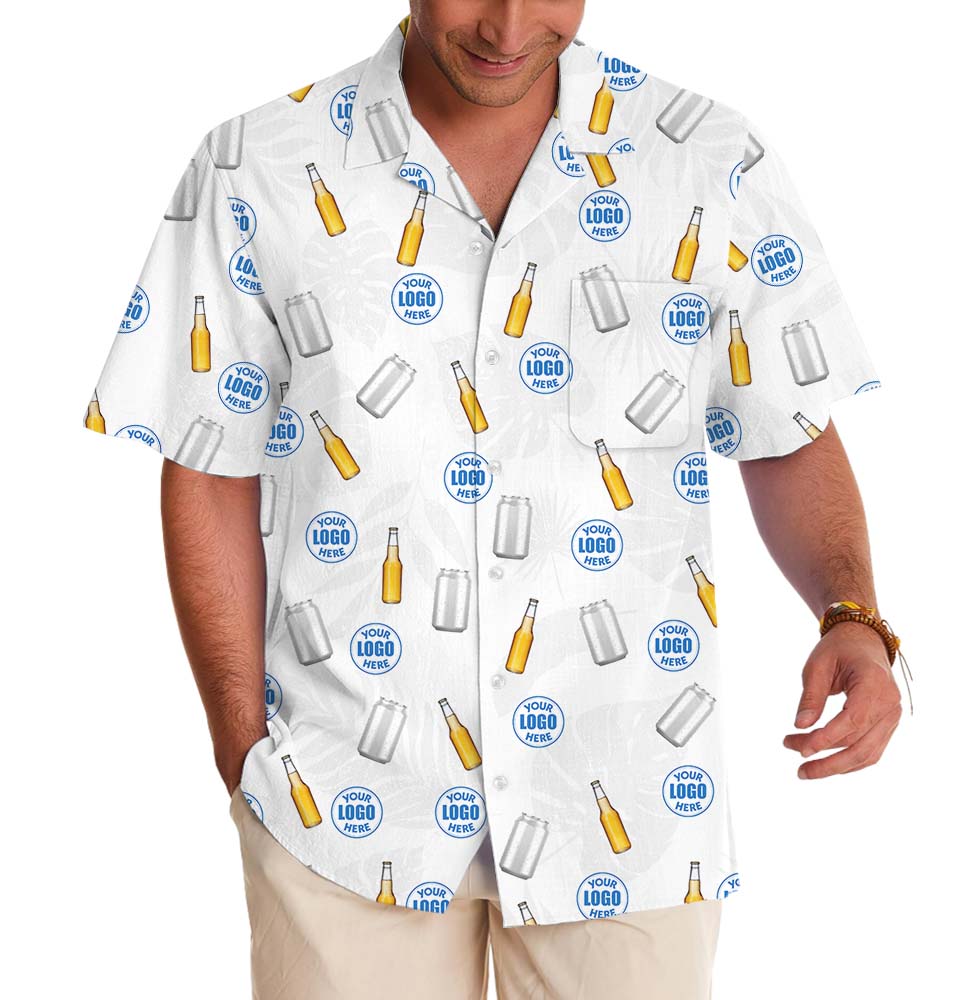 Custom Logo Beer Theme Hawaiian Shirt With Preview