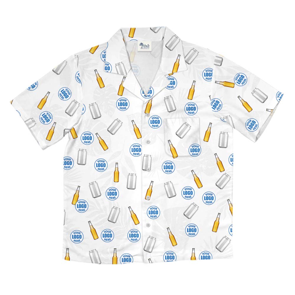 Custom Logo Beer Theme Hawaiian Shirt With Preview