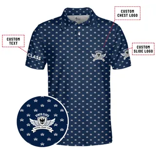 Custom Logo Text And Color Collared Polo Shirt