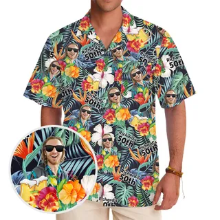 Fun Birthday Hawaiian Shirt Custom Your Face and Age