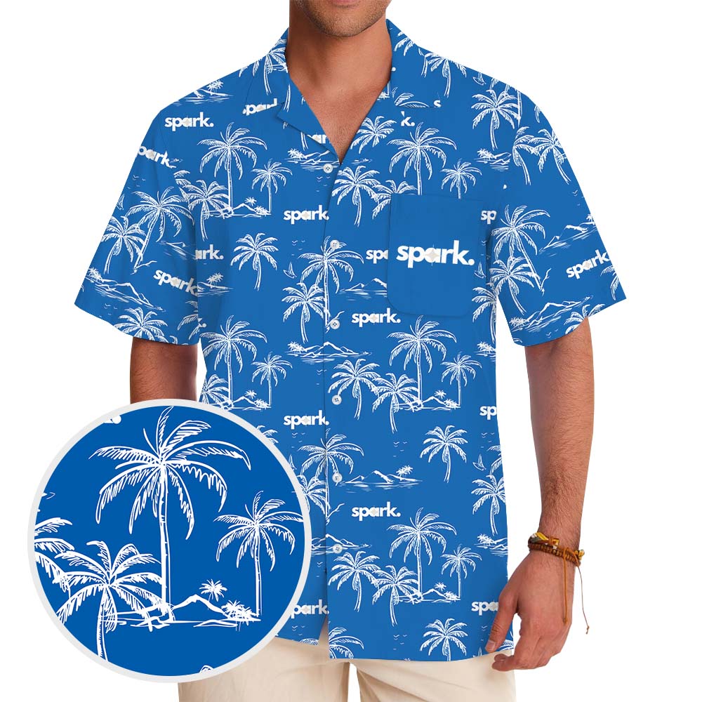 Custom Logo Island Vibes Conference Hawaiian Shirt - variant image 1