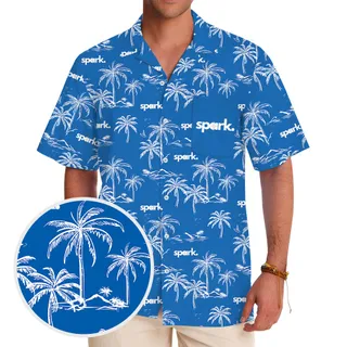 Custom Logo Island Vibes Conference Hawaiian Shirt