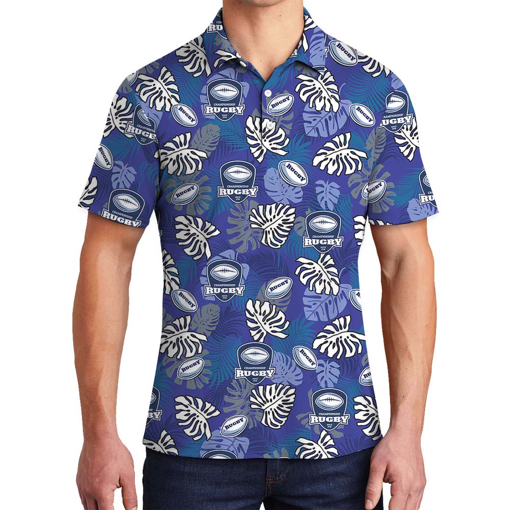 Rugby Tropical Polo Shirt With Custom Logo - variant image 1