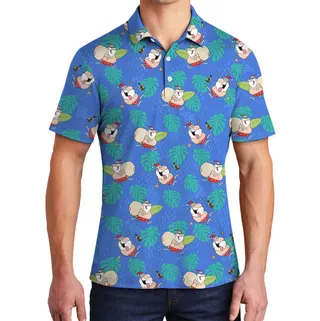 Humorous Santa Tropical Golf Shirt