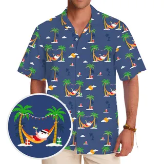 Santa Cocktail Summer Hawaiian Shirt