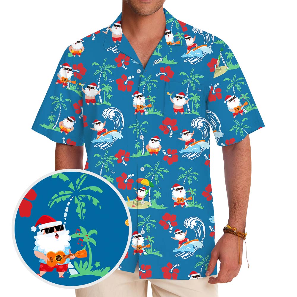 Summer Santa Beach Vibe Hawaiian Shirt - variant image 1