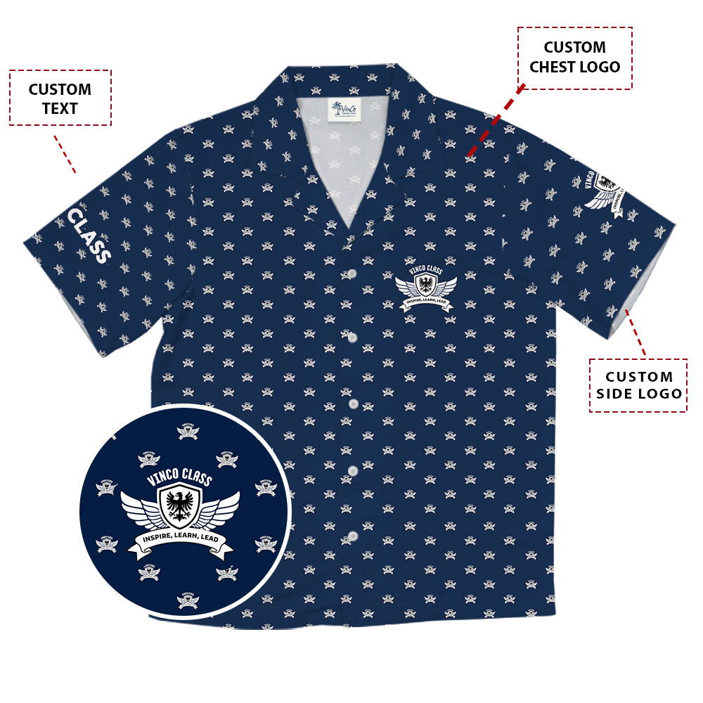Custom Multiple Logo And Text Button Up Shirt With Preview