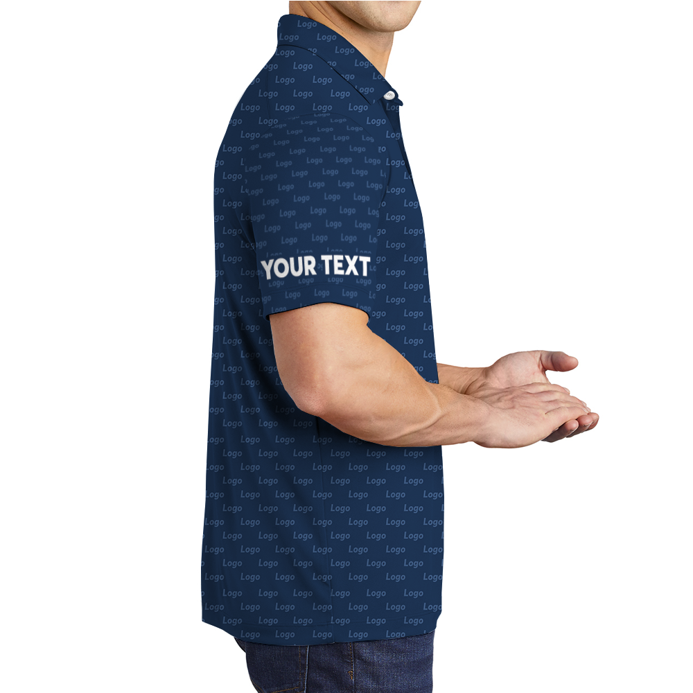 Custom Logo Text And Color Collared Polo Shirt