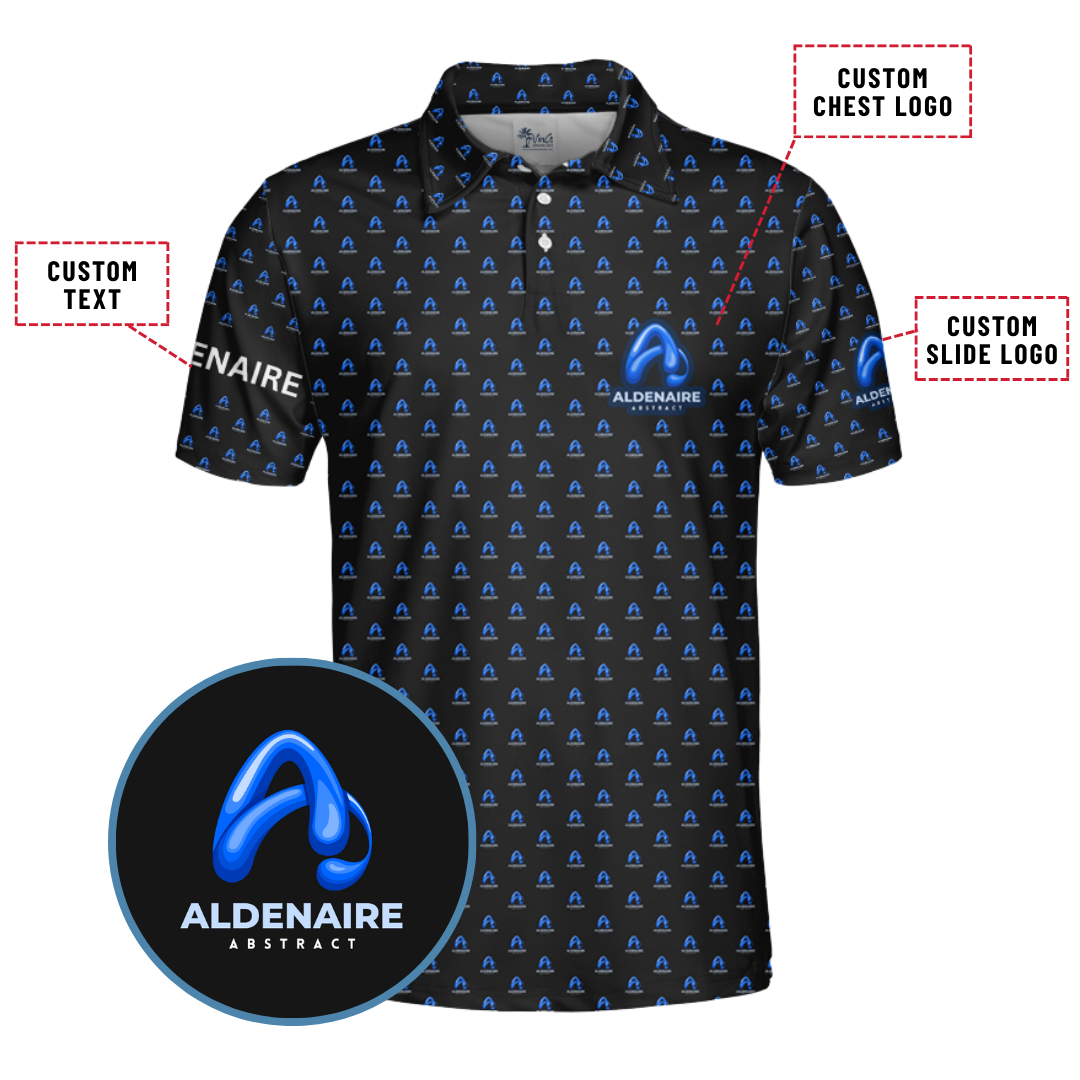 Custom Logo Text And Color Collared Polo Shirt