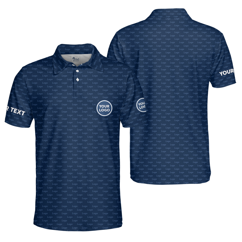 Custom Logo Text And Color Collared Polo Shirt