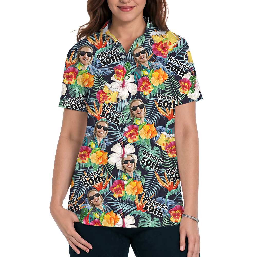 Fun Birthday Hawaiian Shirt Custom Your Face and Age