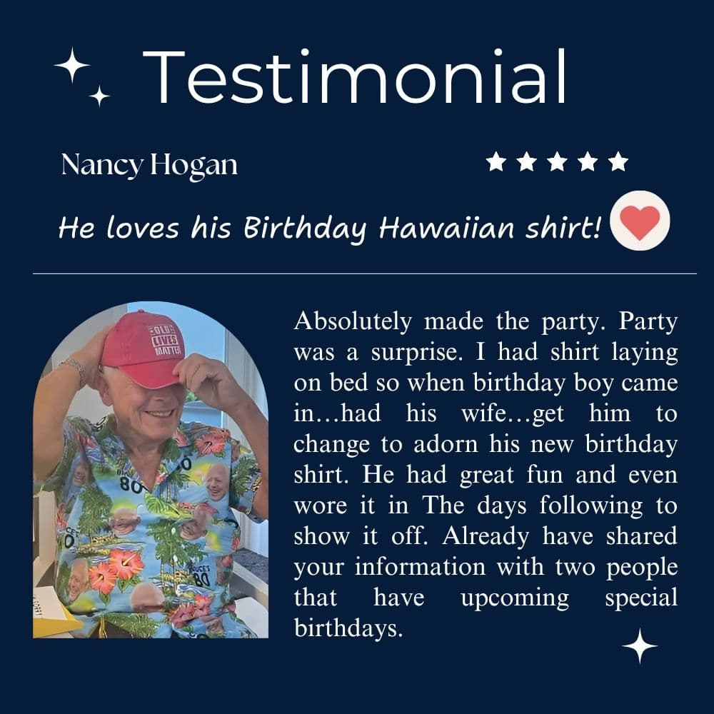 Customizable Tropical Theme Birthday Hawaiian Shirt