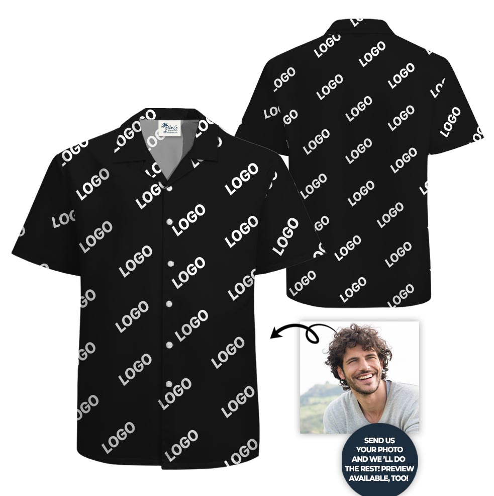Custom Your Design Button Up Shirt Cotton Blend