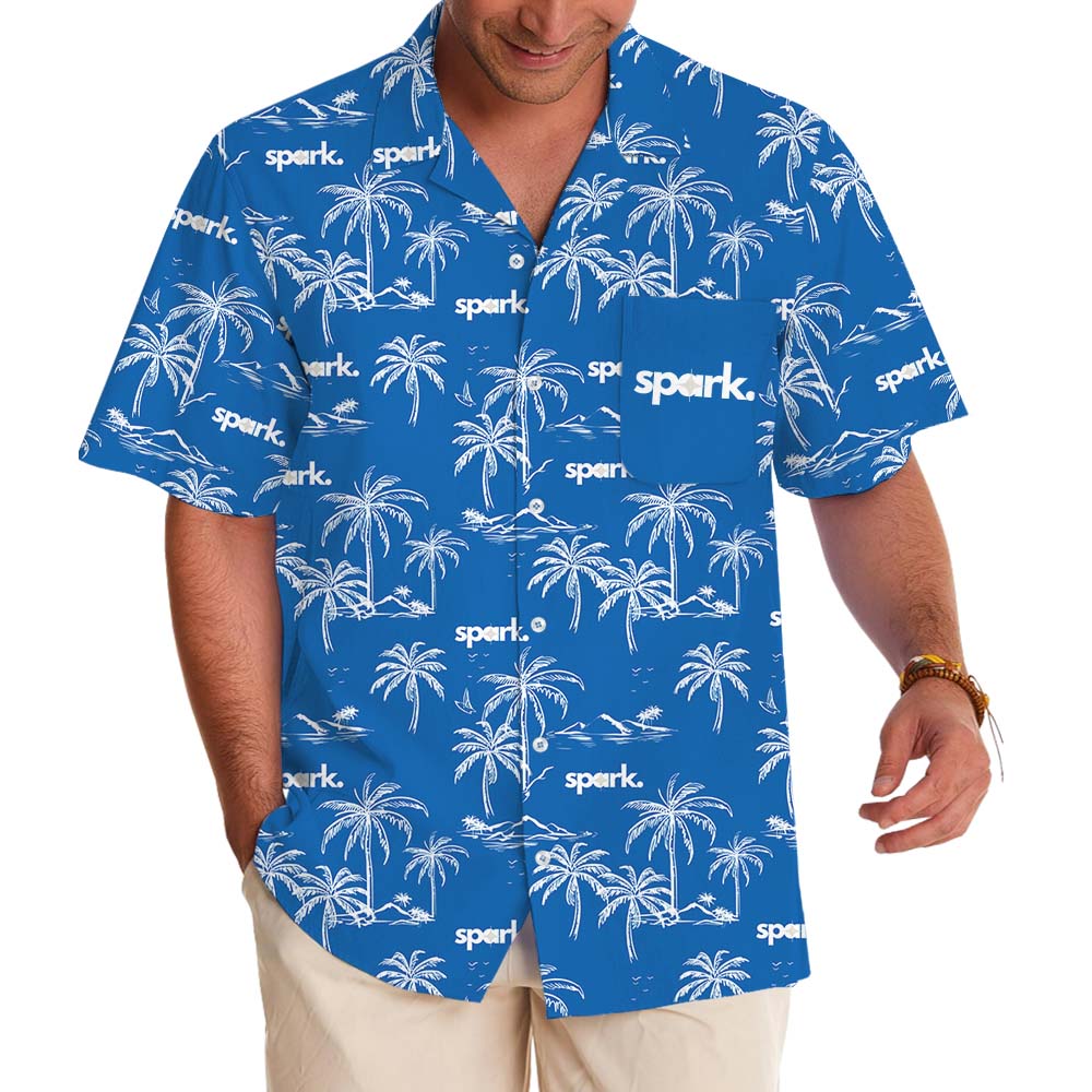 Custom Logo Island Vibes Conference Hawaiian Shirt