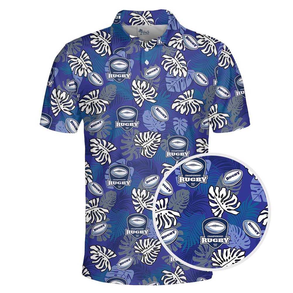 Rugby Tropical Polo Shirt With Custom Logo