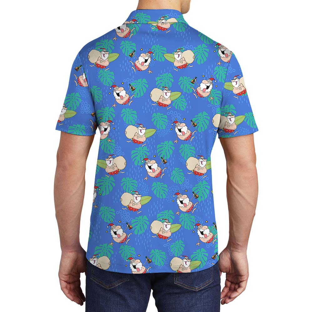 Humorous Santa Tropical Golf Shirt
