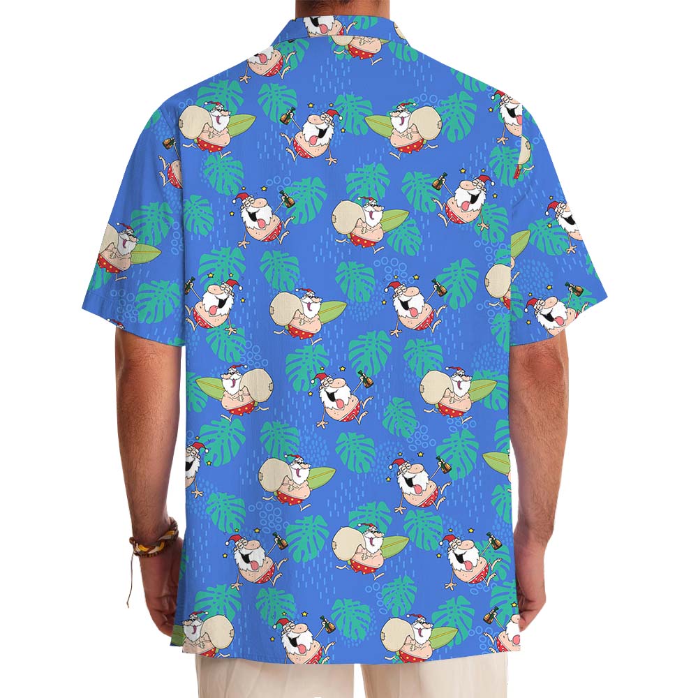 Tropical Drunk Santa Summer Hawaiian Shirt