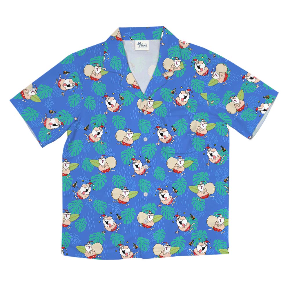 Tropical Drunk Santa Summer Hawaiian Shirt