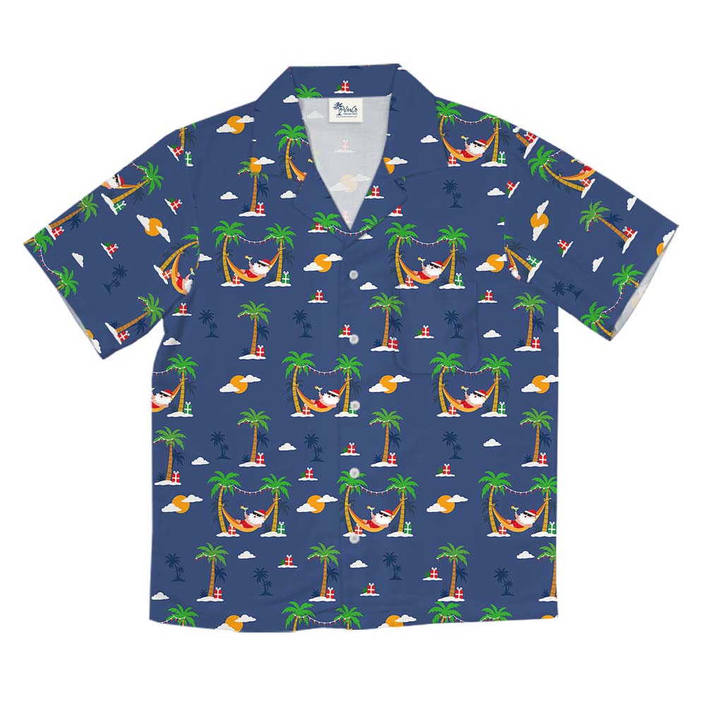 Santa Cocktail Summer Hawaiian Shirt