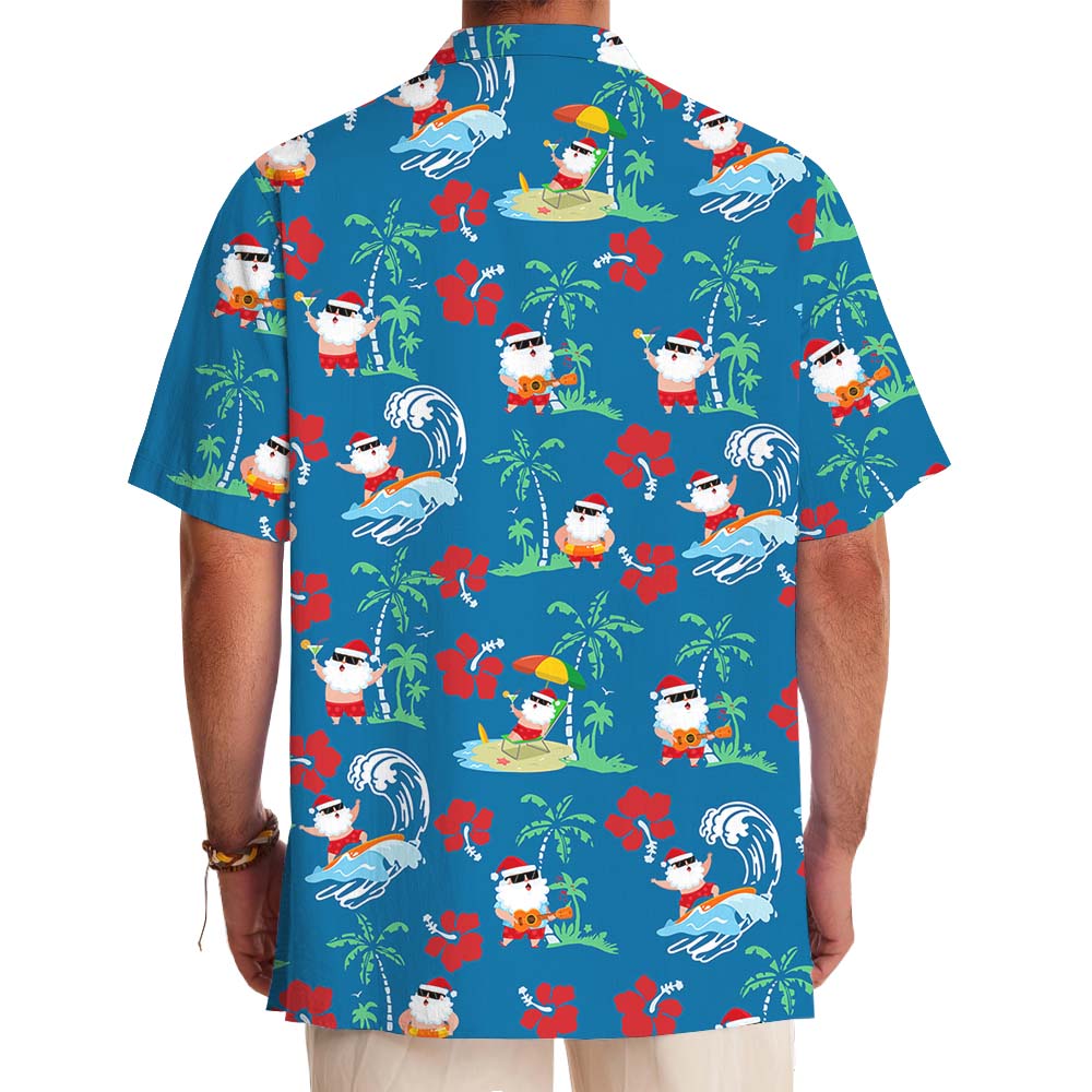 Summer Santa Beach Vibe Hawaiian Shirt