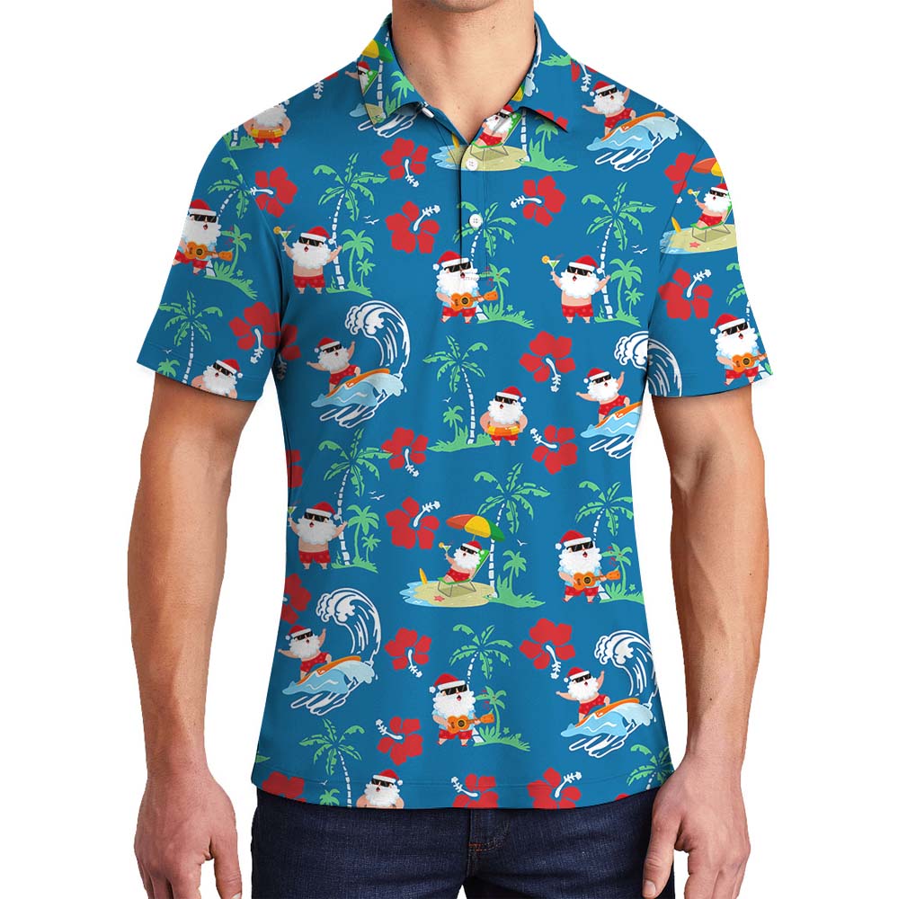Summer Santa Polo Shirt With Island Vibes - variant image 1