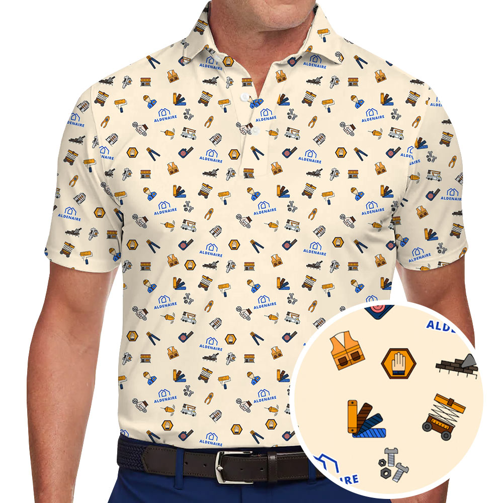 Custom Small Logo Collared Polo Shirt For Construction Company - variant image 1
