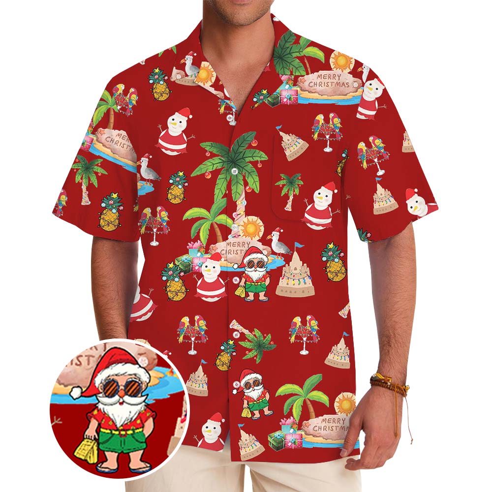 Christmas In July Red Hawaiian Shirt - variant image 1