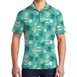 Personalized Logo Collared Polo Shirt With Beach Vibes