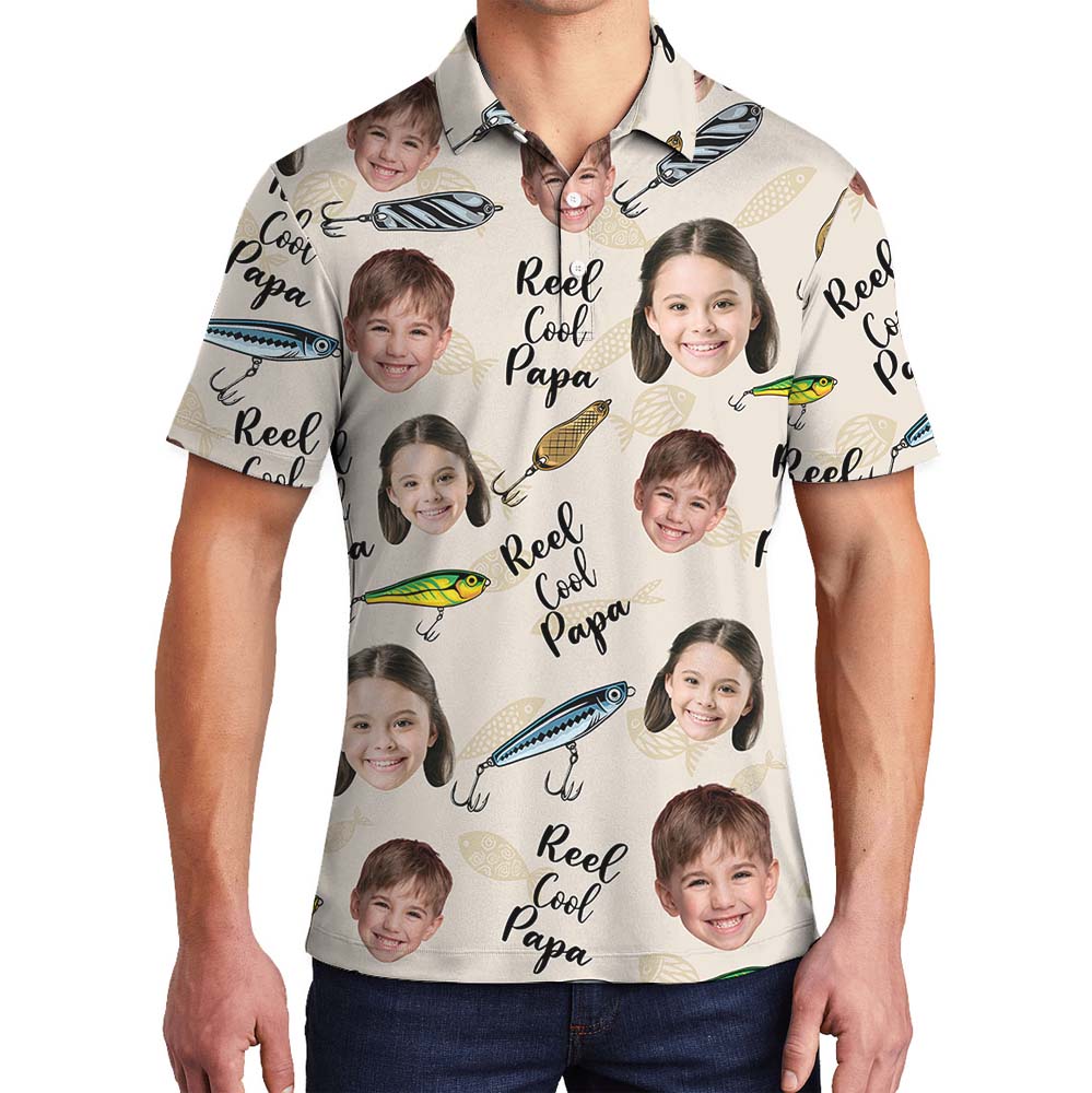 Fishing Custom Face Father's Day Polo Shirt - variant image 1