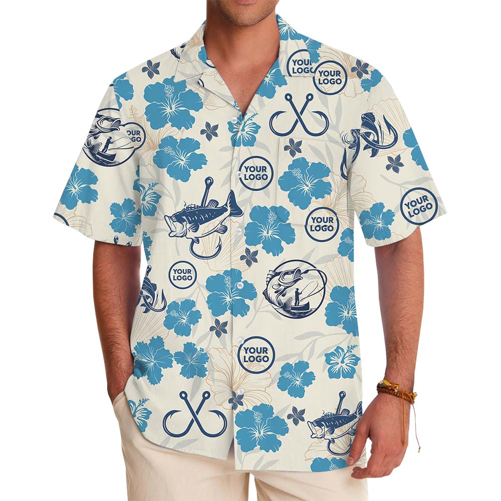 Fishing Hawaiian Shirt With Custom Logo Or Face - variant image 1