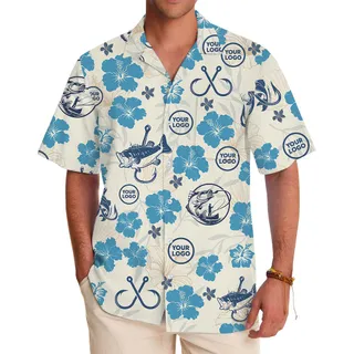 Fishing Hawaiian Shirt With Custom Logo Or Face