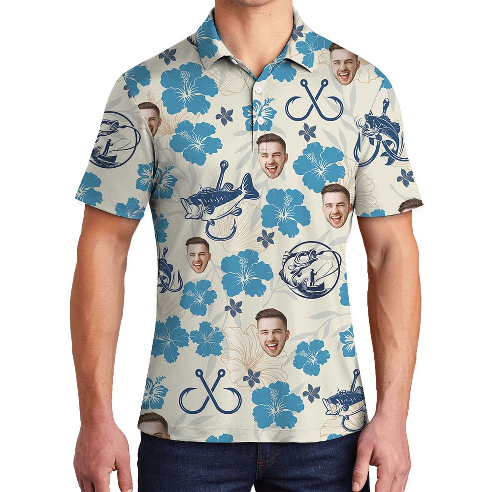 Custom Logo Or Face Fishing Polo Shirt With Preview - variant image 1