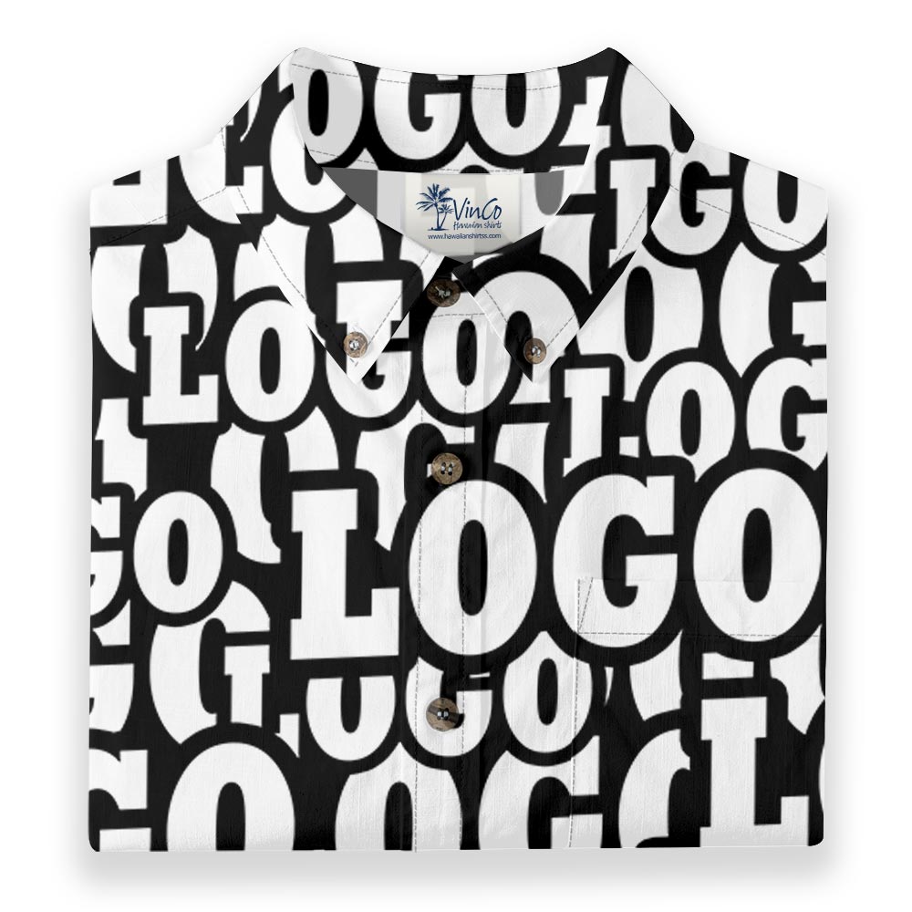 Full Custom Your Logo Men's Cotton Button Down Shirt