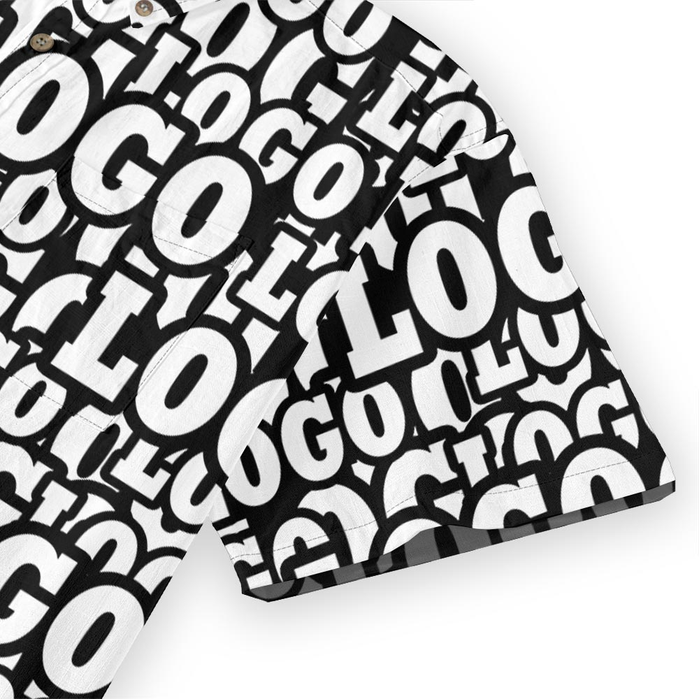Full Custom Your Logo Men's Cotton Button Down Shirt