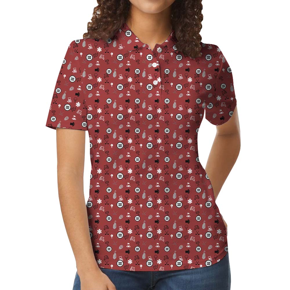 [Custom Logo + Color] Personalized Golf Polo Shirt With Small Logo