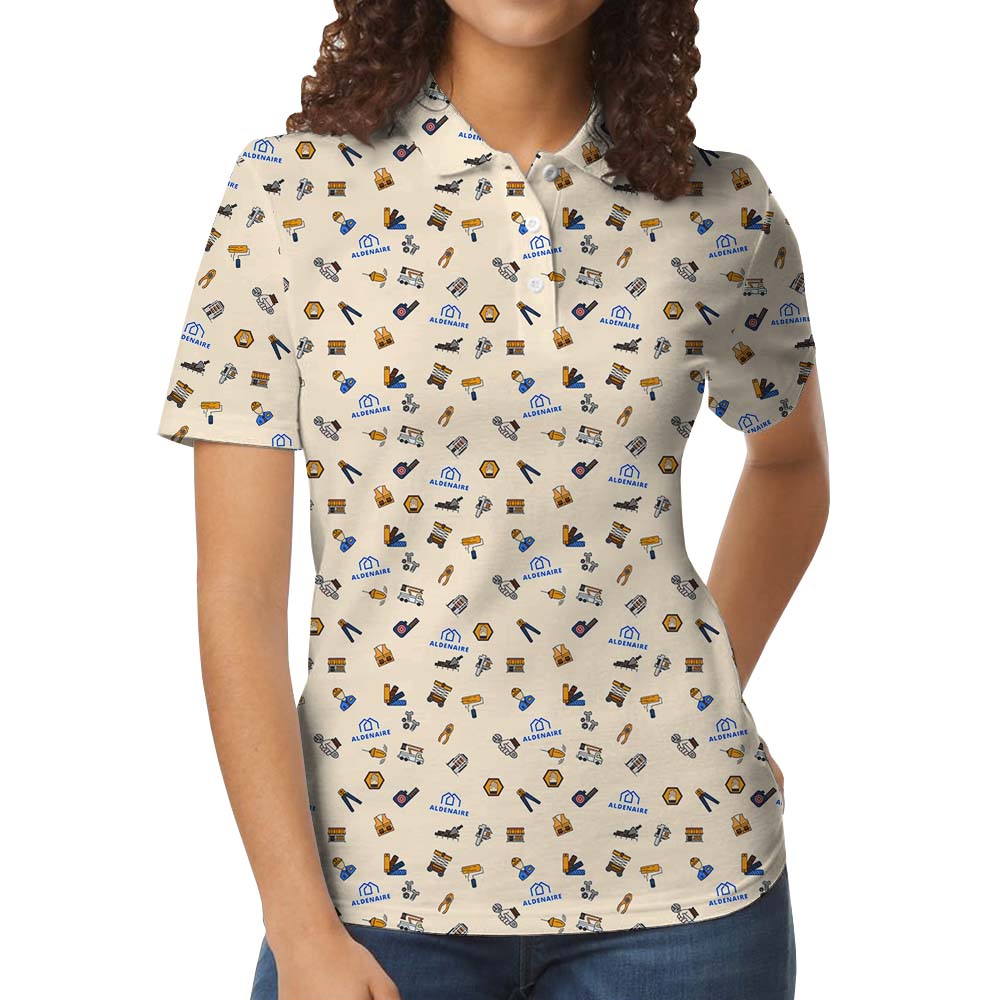 Custom Small Logo Collared Polo Shirt For Construction Company
